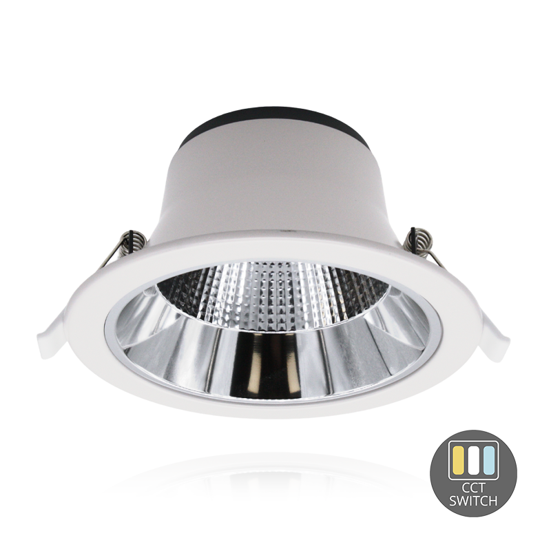 LED Downlight Reflector - Tri Color - 15 Watt - Zaagmaat Ø120-140MM 1 LED DOWNLIGHT-OUTLEDTL-CCT-SWITCH-Ø120-15W