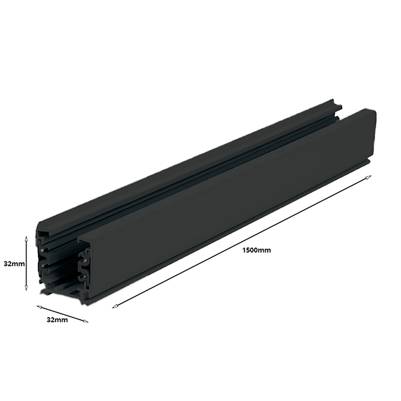 3-FASE RAIL 150CM - Zwart 2 Led-rail-150CM-zwart-RSB15O
