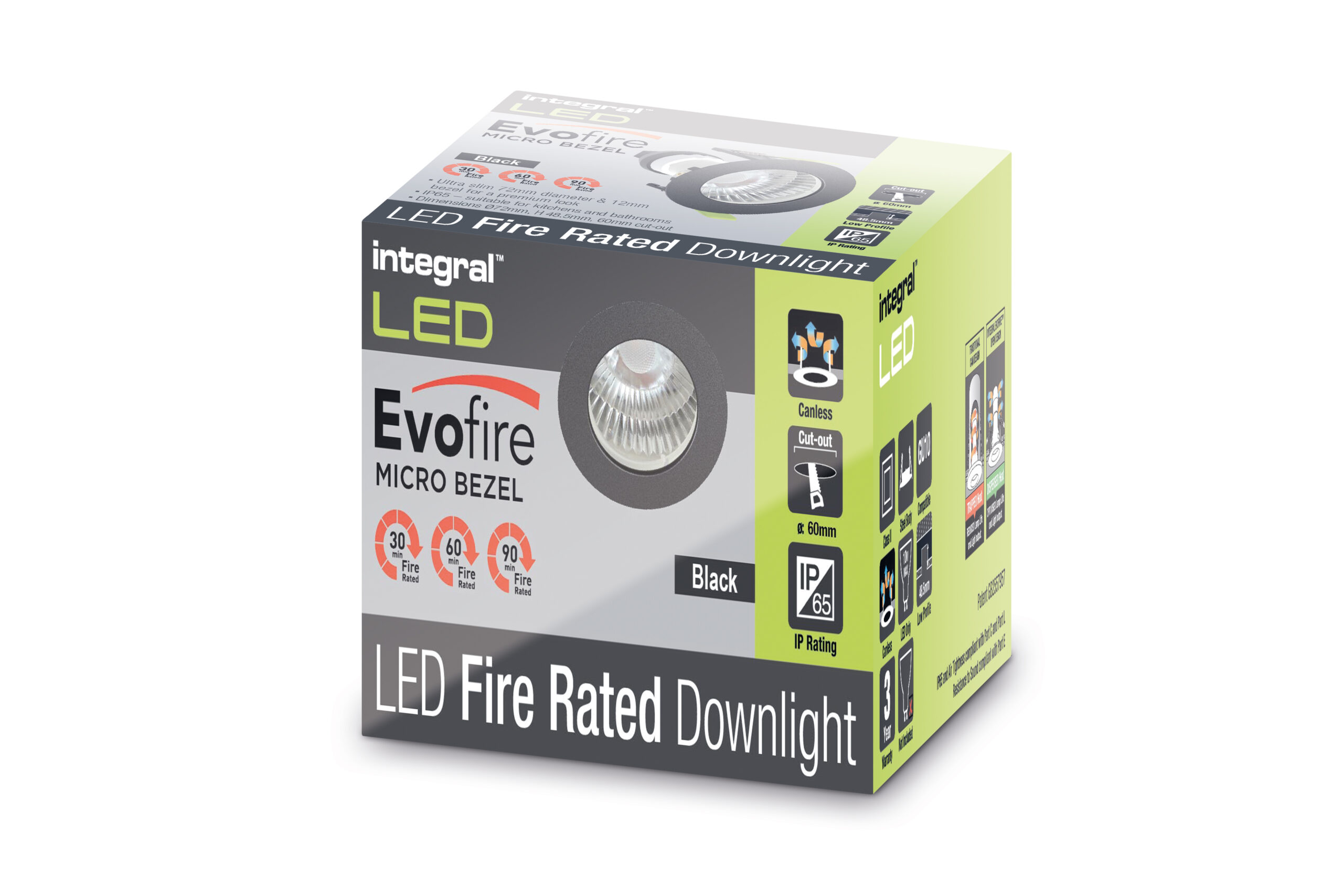 IP65 inbouwspot Dylan - Dimbaar - Brandwerend -waterdicht - Mat Zwart - Zaagmaat 60 t/m 65MM 3 ILDLFR60D109