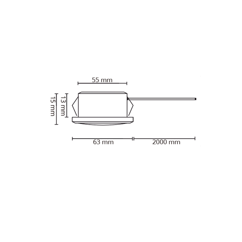Led meubelspot Edo | dimbaar | IP44 | 14 mm hoog | Exclusief trafo | Zilver 2 LED-MEUBELSPOT-3W-12V-IP44-WIT-14MM-HOOG