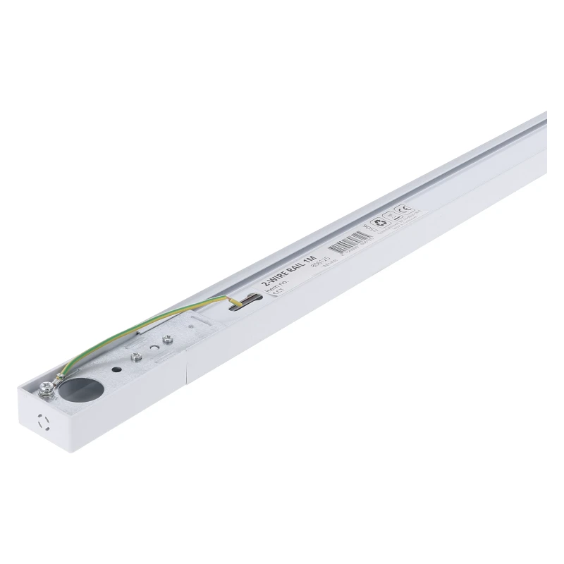 1-FASE RAIL 150CM - Wit - Railsystemen - Inclusief voedingsconnector en Eindkapjes 2 outledtl-1-fase-rail-incl-eindkap-en-voedingsconnector-wit