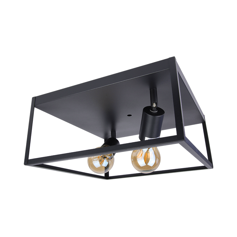 Plafondlampen woonkamer zwart | Incl.Lichtbron | E27 fitting | 8W | 640lm | 2400k 4 Plafondlampen_zwart_woonkamer_design