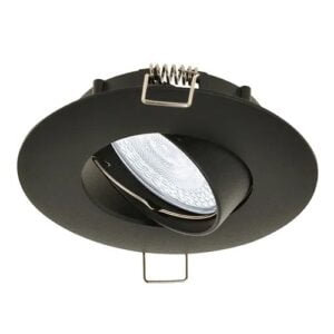 GU10-Armatuur-IP20-Mat-Zwart-brede-rand-Ø100