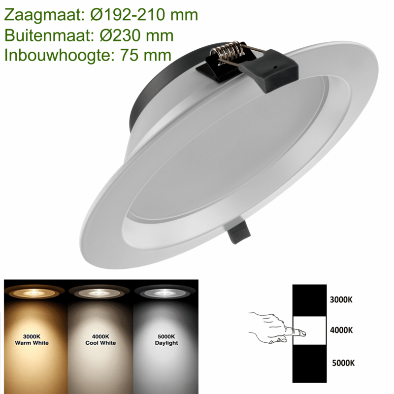 led-downlight-tri-color-zaagmaat-120mm