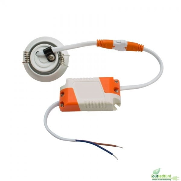 Mini Spots Stef - 1 watt - Wit - rond - warm wit 3 led-inbouwspot-stef-1-watt-kantelbaar