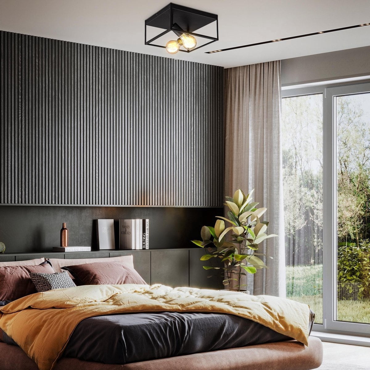 Plafondlampen woonkamer zwart | Incl.Lichtbron | E27 fitting | 8W | 640lm | 2400k 7 plafondlamp-zwart-incl-lichtbron-640lm-2400k