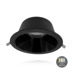 LED-Downlight-Kerber–TriColor–20-Watt–Zaagmaat-200-215MM–Zwart