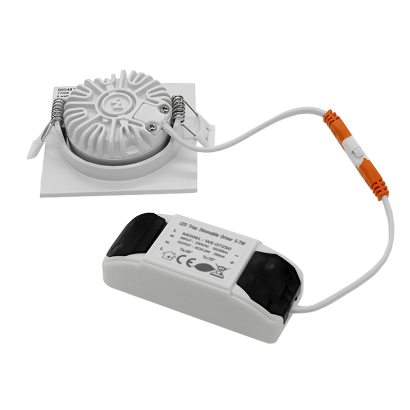 Led Inbouwspot Wit Laom - Vierkant - 6 watt - Dimbaar - Hoge kwaliteit 4 LED-INBOUWSPOT-LAOM-6W-DIMBAAR-WIT