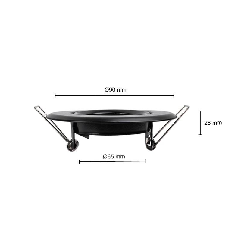 GU10 inbouw armatuur Alford | 90mm breed | zwart | Zaagmaat 60mm t/m 80 mm 3 OUTLEDTL-GU10-ARMATUUR-ALFORD-ZWART