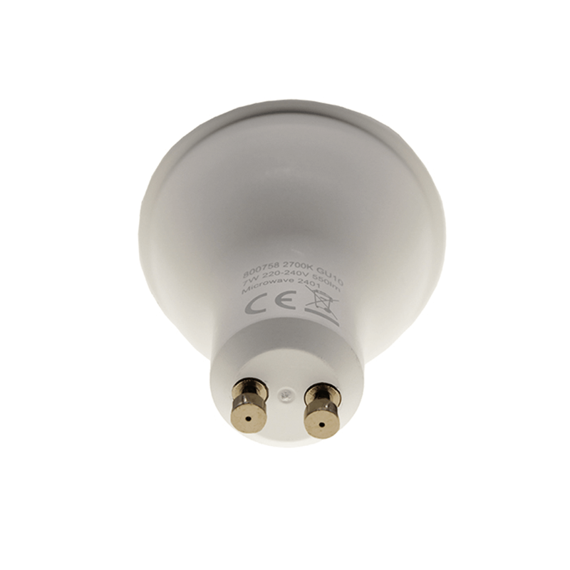 GU10 LED Spot Zesa – 7 Watt – Dimbaar – 2700K – Daglicht/schemer Sensor 3 OUTLEDTL-GU10-SPOT-MET-PIR-SENSOR-7W