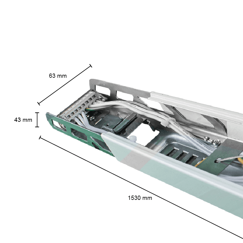 Jupiter Trunking Draagrail 1530mm 2 afmetingen-lichtlijn-jupiter-trunking