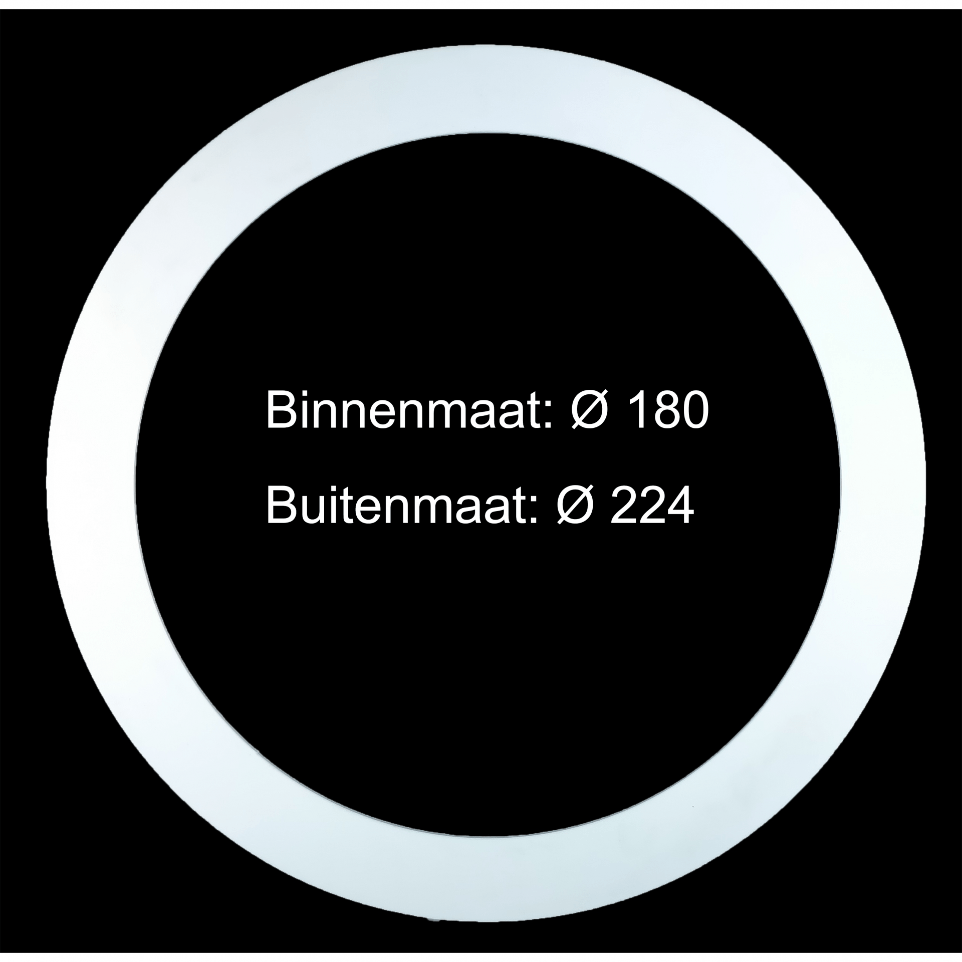 VERLOOPRING METAAL | WIT | Ø180-224mm 3 verloopring-180mm-zaagmaat